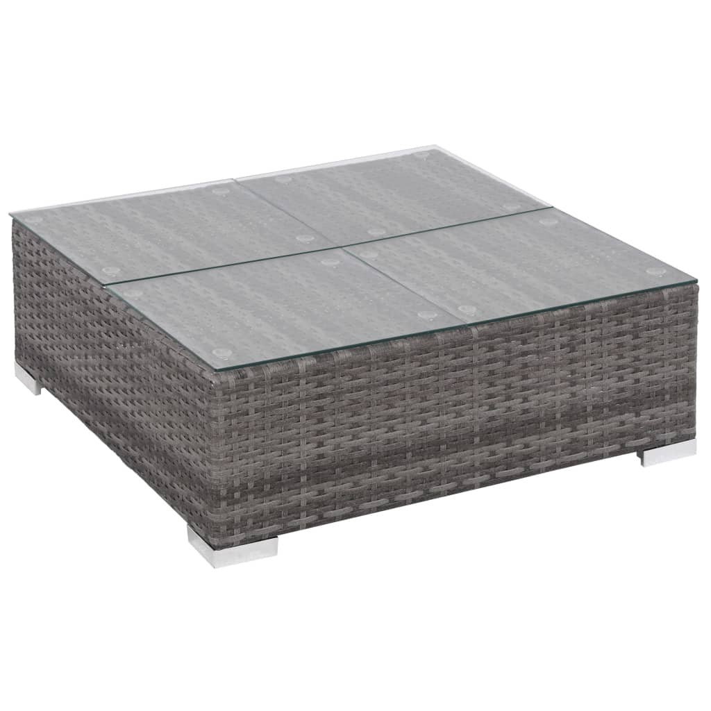 Vidaxl Set De Muebles De Jardín 7 Pzas Y Cojines Ratán Sintético Gris_4