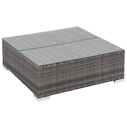 Vidaxl Set De Muebles De Jardín 7 Pzas Y Cojines Ratán Sintético Gris_4