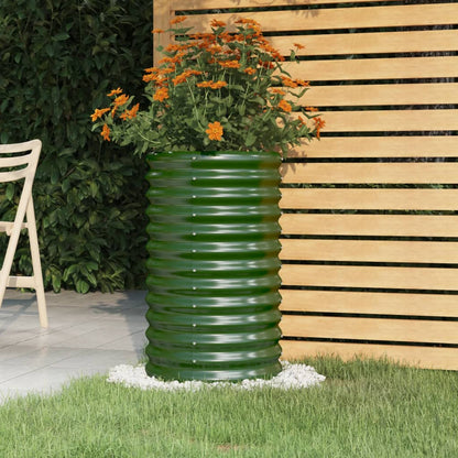 Jardinera De Acero Galvanizado Verde 40x40x68 Cm_1