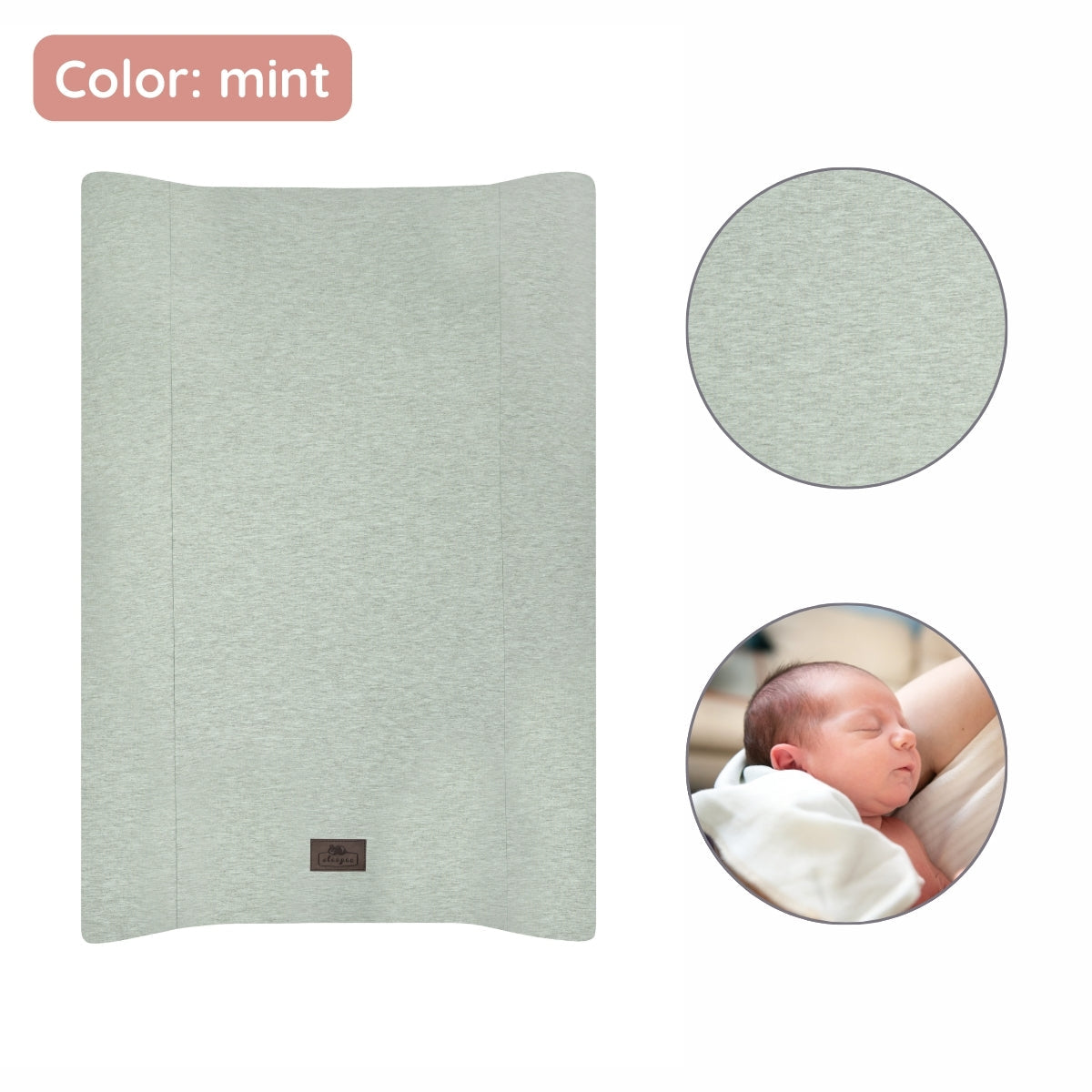 Funda De Cambiador Universal De Algodón Melange Mint