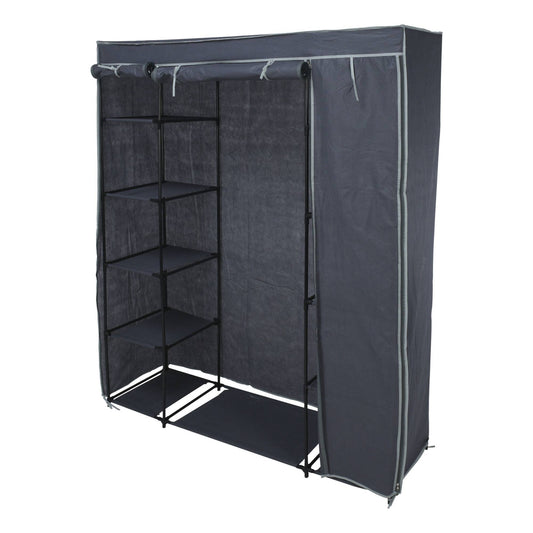 Well Home Armario De Almacenaje Camping Con Estantes Color Gris 141x45x167cm_0