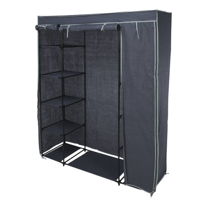 Well Home Armario De Almacenaje Camping Con Estantes Color Gris 141x45x167cm