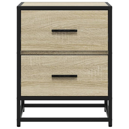 Mesitas Noche 2 Uds Madera Ingeniería Roble Sonoma 40x31x50 Cm_3