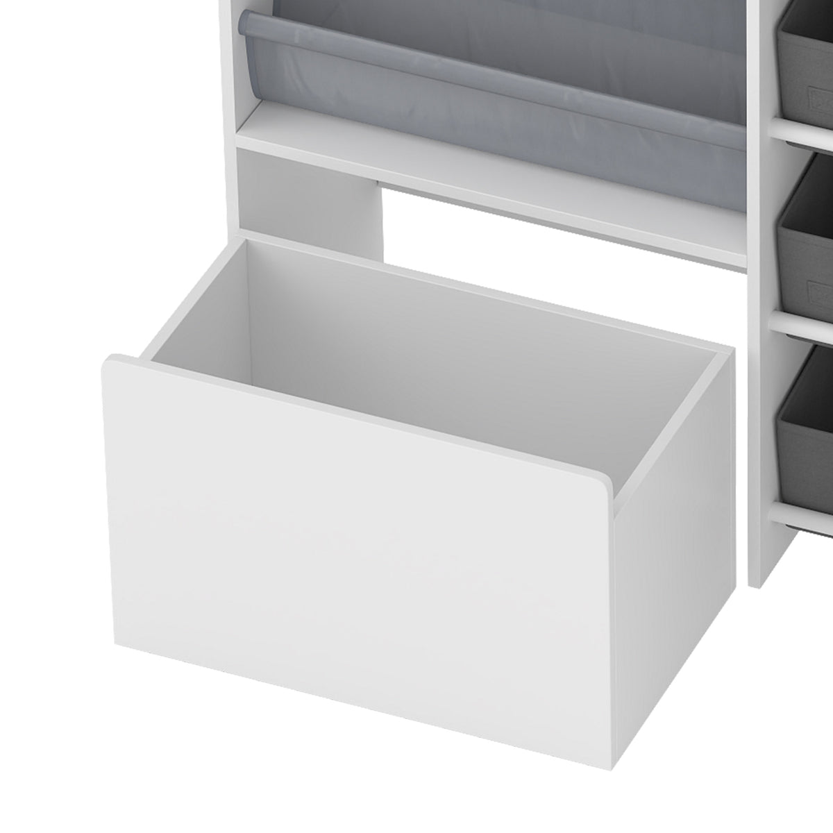 Estantería De Juguetes Infantil Aiyaplay Mdf, Tela No Tejida Blanco 109x30x80 Cm_5