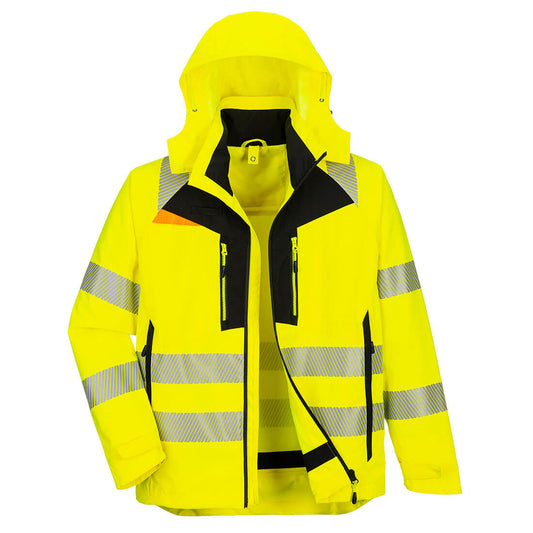 Chaqueta 4 En 1 De Alta Visibilidad Dx4 / Xxl / Amarillo-negro_0