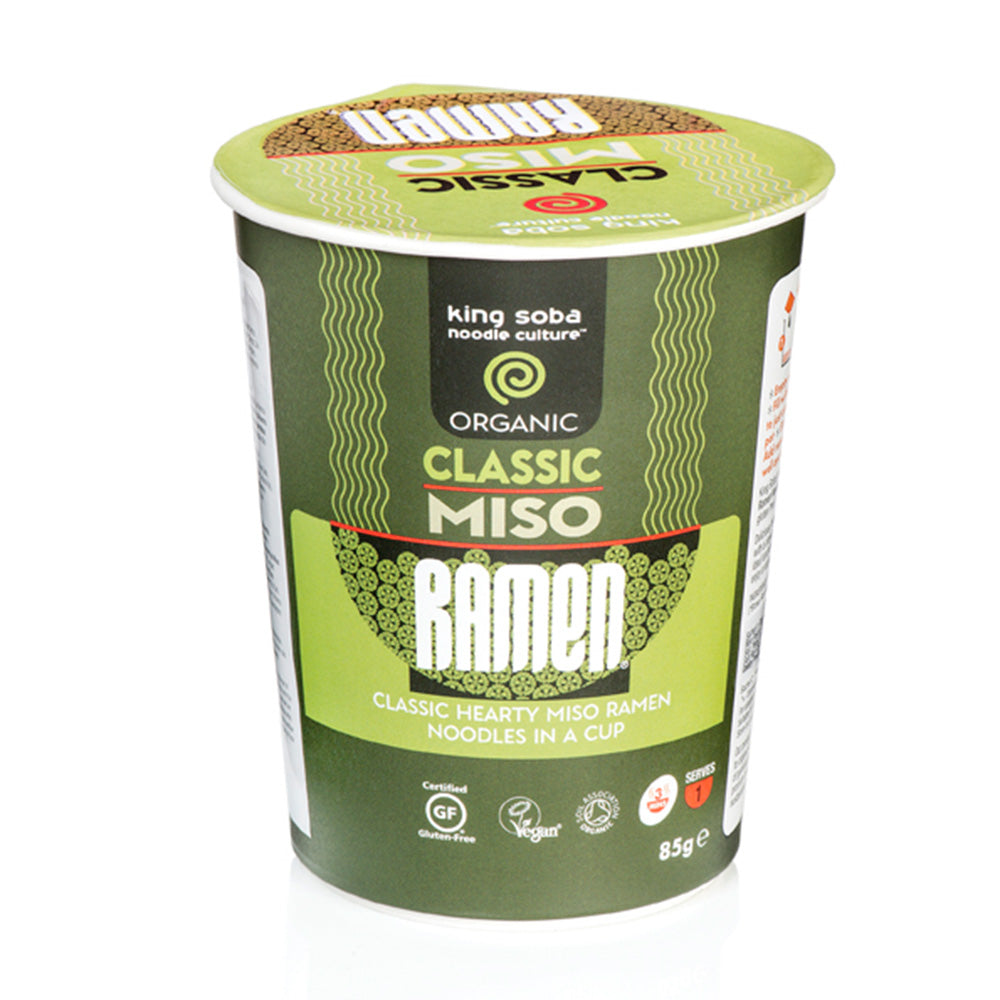 Vaso De Sopa Ramen De Miso Con Chili Sin Gluten Bio KING SOBA 85 g
