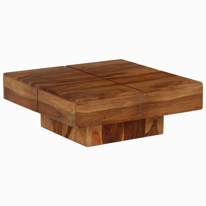 Mesa De Centro De Madera Maciza De Acacia 80x80x30 Cm_4