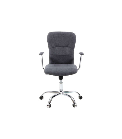 Sillón Despacho Giratorio Maggie Tapizada En Tejido Gris, 56 Cm(ancho) 98.5/107.5 Cm(altu_1