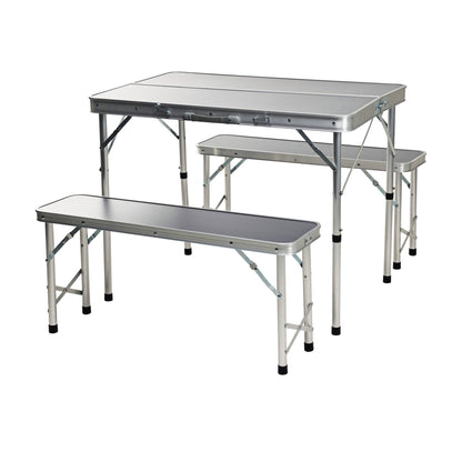 Well Home Juego De Pic-nic Para Camping Con Mesa Y 2 Bancos