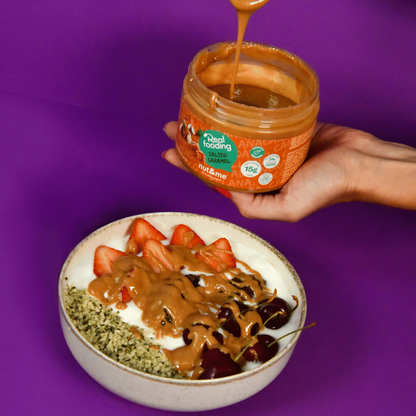 Crema de almendra y avellanas sabor caramelo salado 250g Realfooding