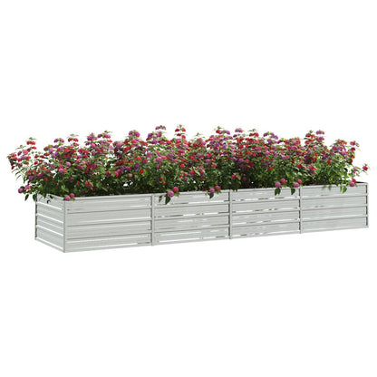 Arriate De Acero Galvanizado Plateado 320x80x45 Cm_2