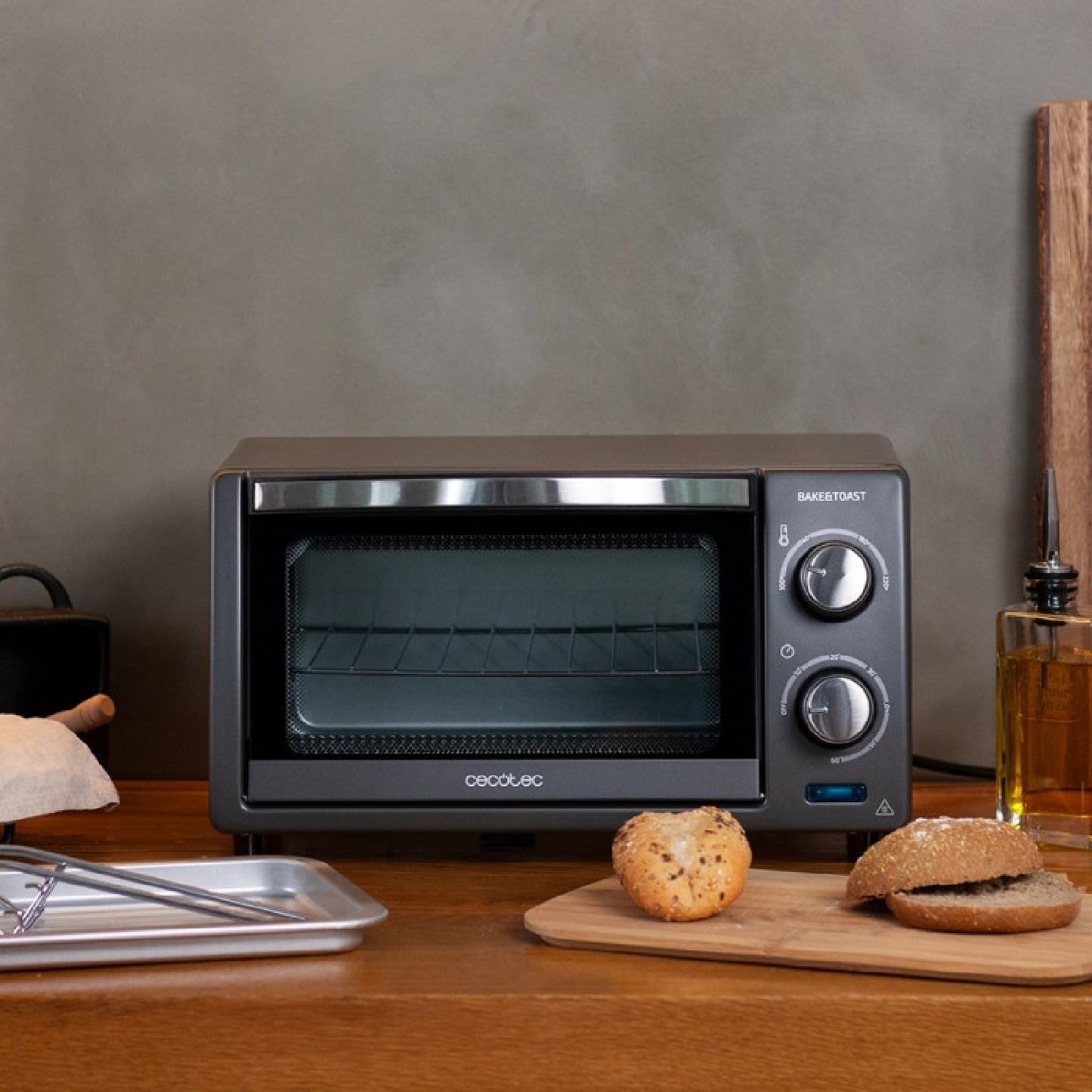 Cecotec Horno De Sobremesa Tostador De 10 L Bake&toast 1000 Black. 800 W Multifunción Temporizador Temperatura Regulable_1