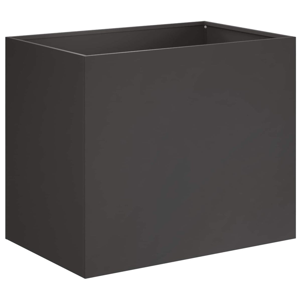 Macetero De Jardín Negro 50 X 40 X 50 Cm Acero Laminado En Frío_0