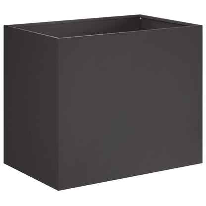 Macetero De Jardín Negro 50 X 40 X 50 Cm Acero Laminado En Frío_0