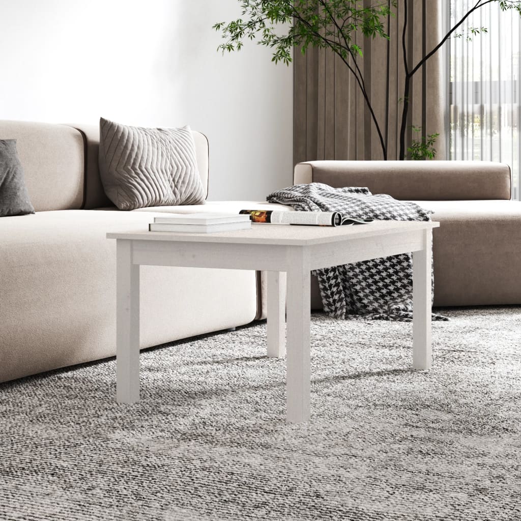 Mesa De Centro De Madera Maciza De Pino Blanco 80x50x40 Cm_3