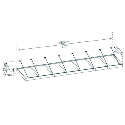 Marquesina para puerta Sophia XL 140x660 cm opal Canopia