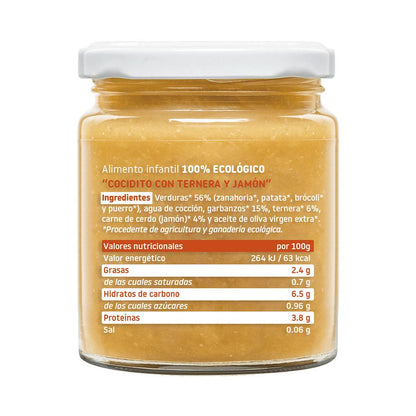Tarrito BIO de Cocidito con ternera y jamón 230g