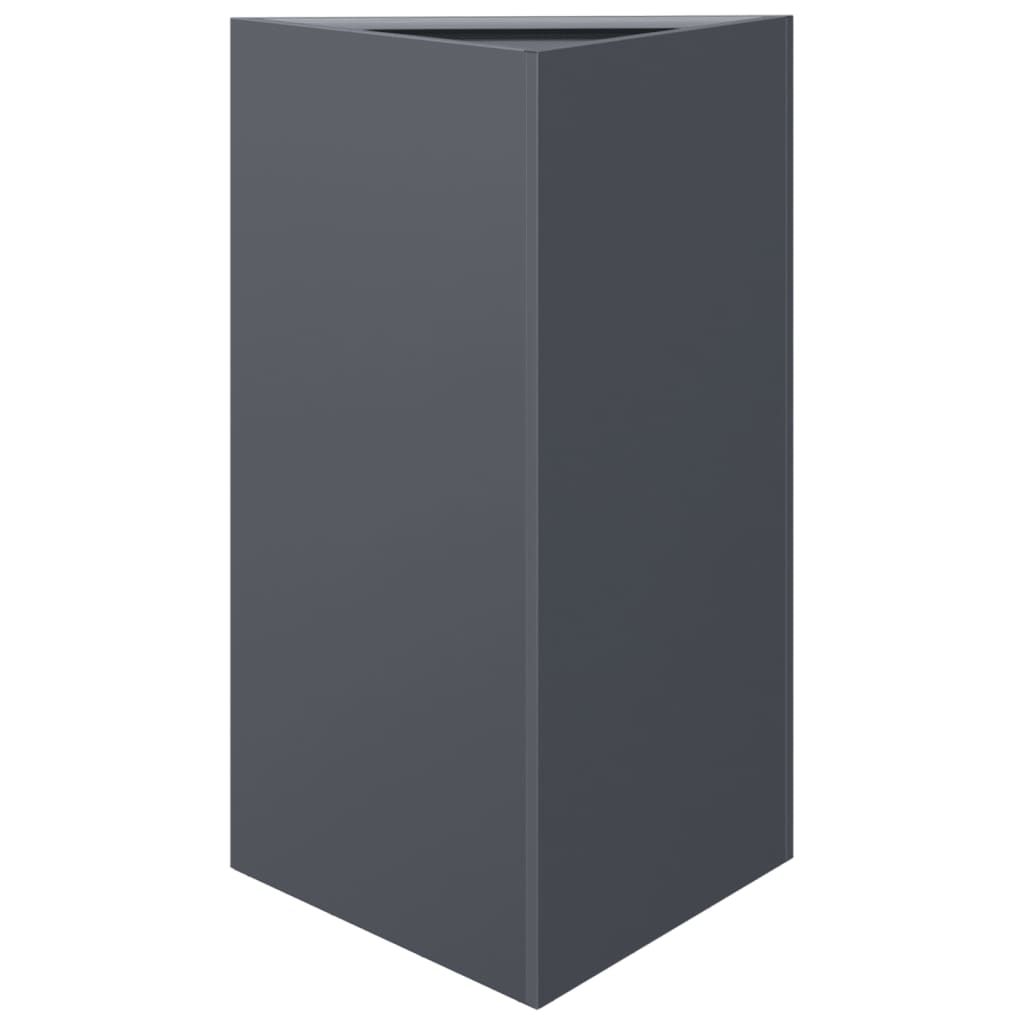 Jardinera Triangular Acero Gris Antracita 50x43x75 Cm_0
