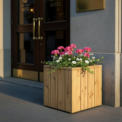 Jardinera De Madera Para Exterior 40x40x40 Cm Atrium Hortalia_1