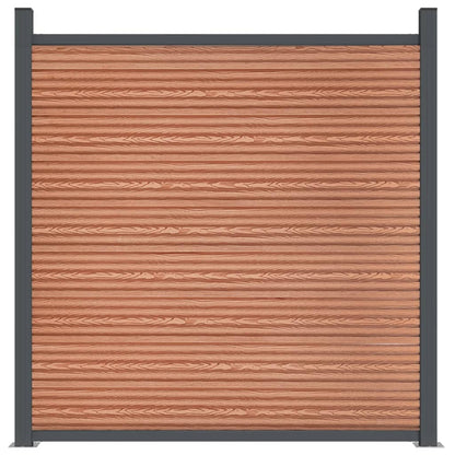 Panel De Valla Wpc Marrón 353x186 Cm / Vetonek_4