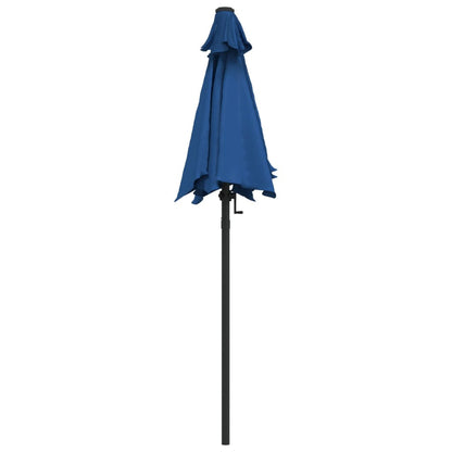 Vidaxl Sombrilla De Aluminio Azul 200x224 Cm_3