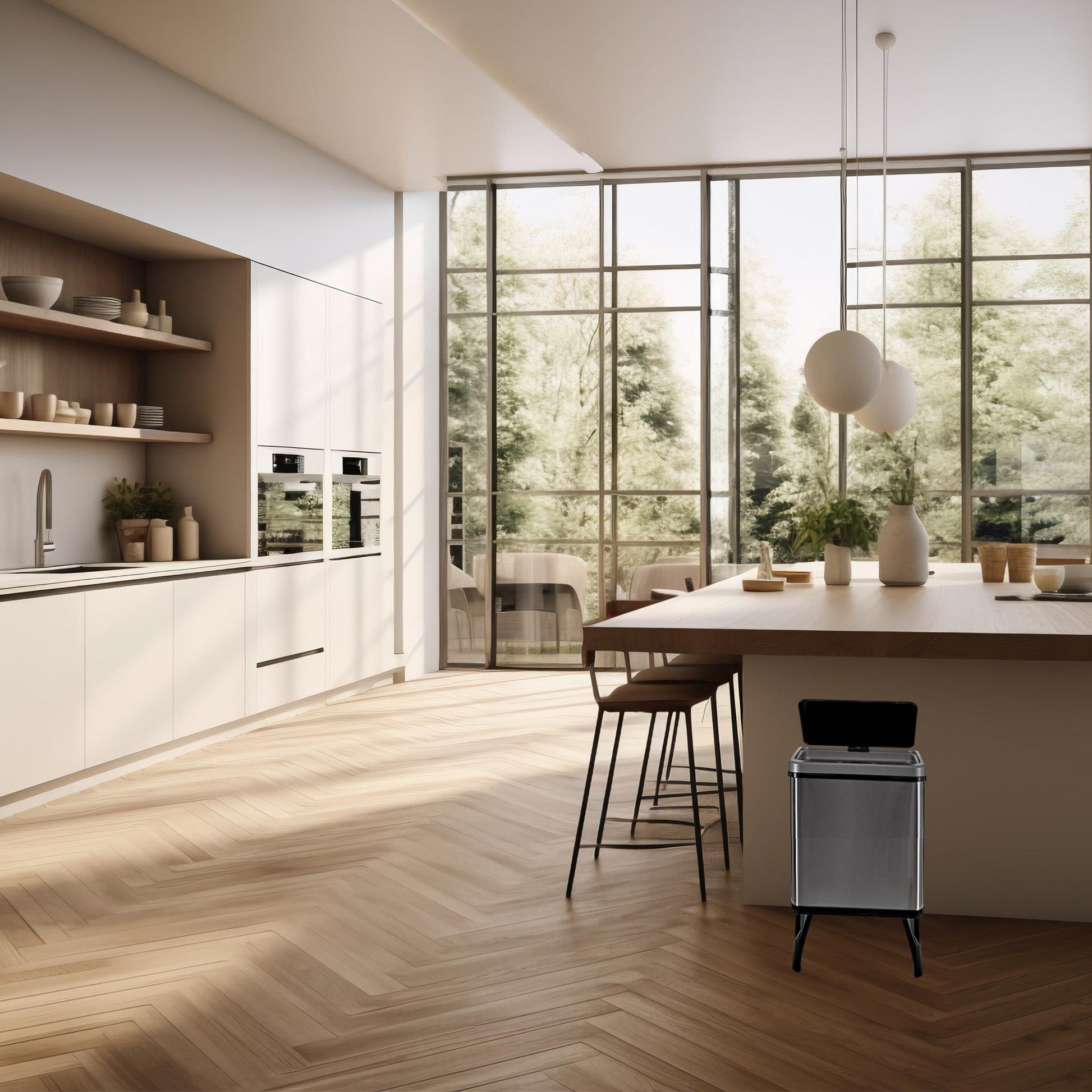 Wellhome Cubo Inteligente Apertura Automática Y Manual 30l Gris