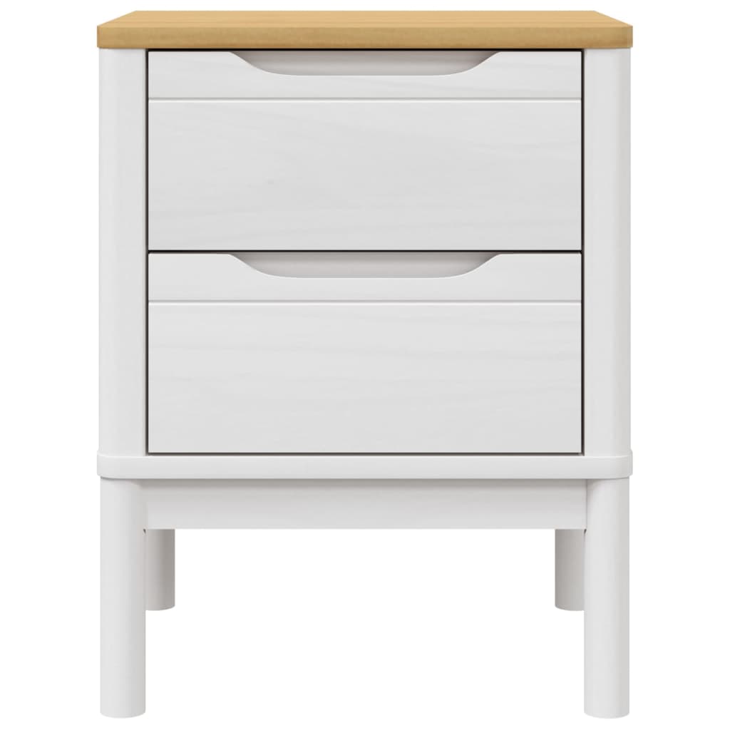 Mesita De Noche Floro Madera Maciza De Pino Blanco 45x39x57 Cm_3