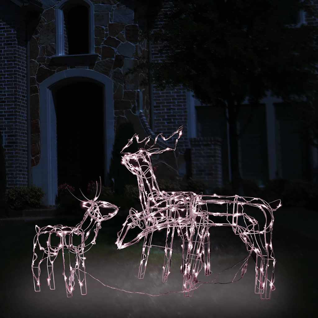 Vidaxl Renos De Navidad Con Luz 3 Piezas 229 Led_1