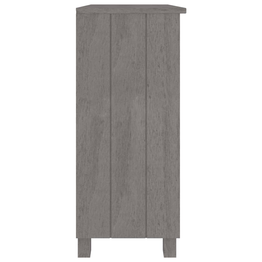 Aparador Hamar Madera Maciza De Pino Gris Claro 85x35x80 Cm / Vetonek_1