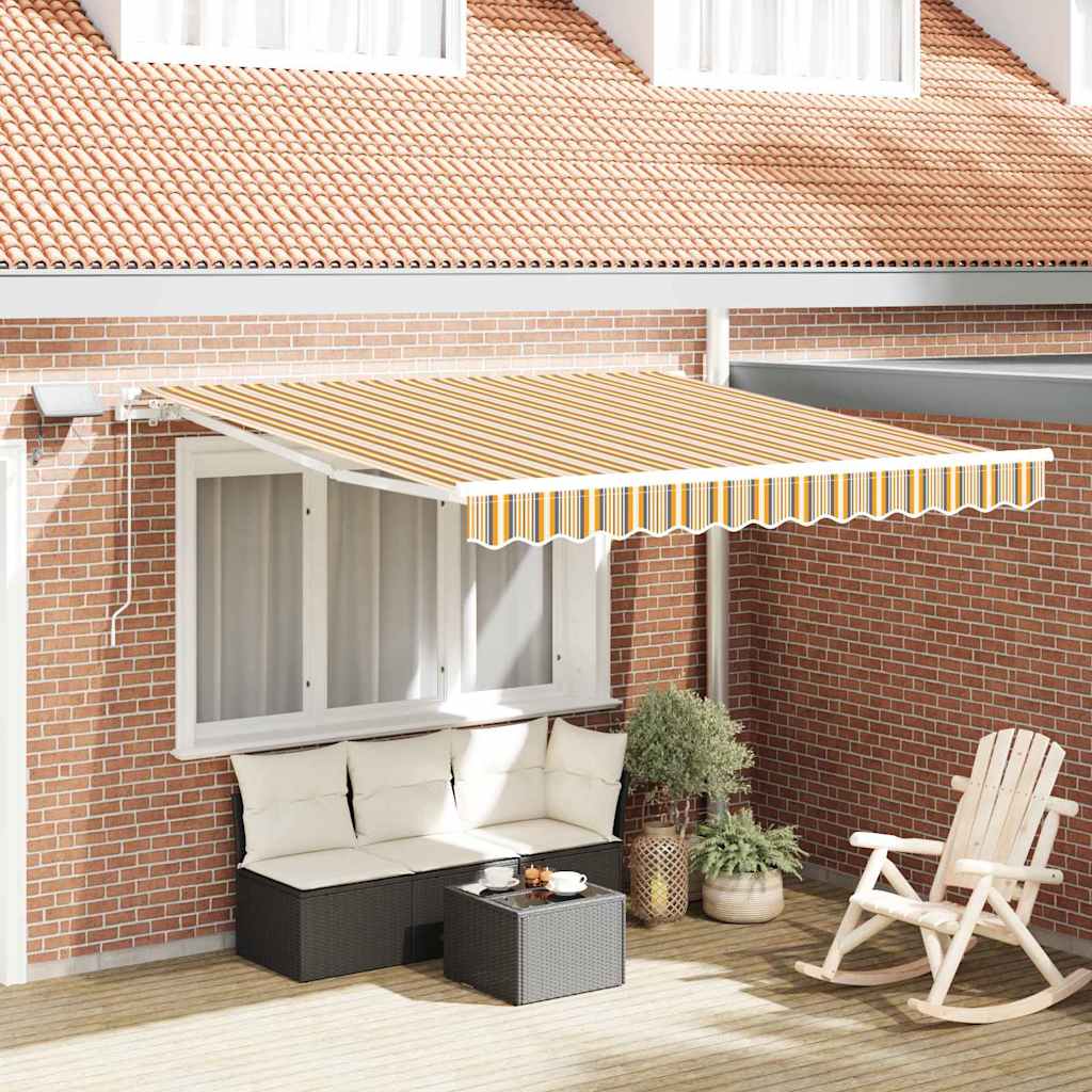 Toldo Retráctil Multicolor 350 X 250 Cm Tela Y Aluminio_1