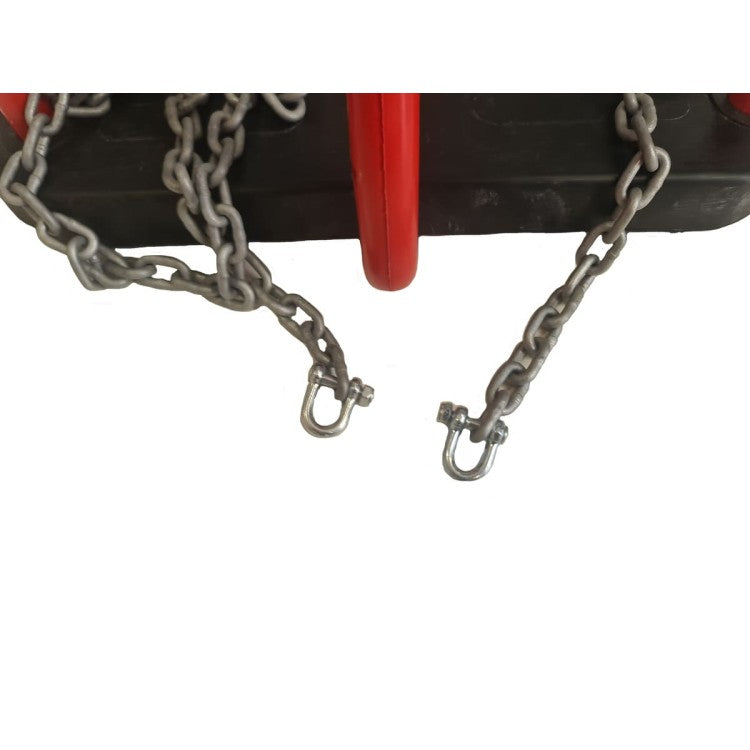 Asiento De Bebe De Caucho Con Cadenas Inox Masgames Classic.