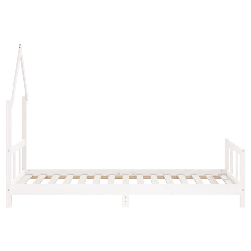 Vidaxl Estructura De Cama Para Niños Madera De Pino Blanco 90x190 Cm_4