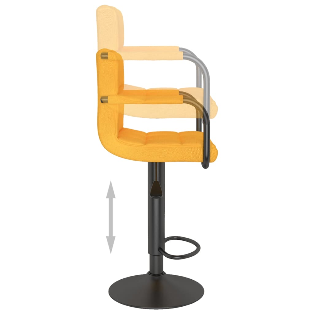 Taburete De Cocina De Tela Amarillo Mostaza_4