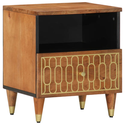 Mesitas De Noche 2 Uds Madera Maciza De Mango 40x33x46 Cm_1