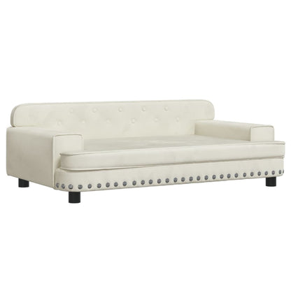 Cama Para Perros De Terciopelo Crema 90x53x30 Cm / Vetonek_1
