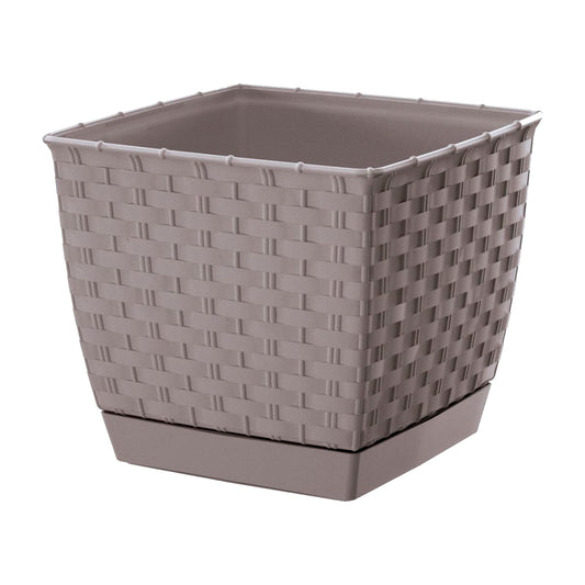 Maceta Ratolla Square 2,5l., Dimensiones (mm) 165x165x142, Color Mocca