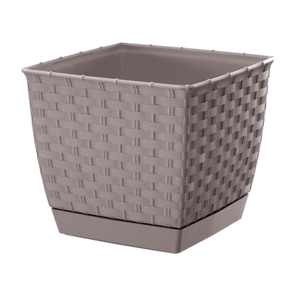 Maceta Ratolla Square 2,5l., Dimensiones (mm) 165x165x142, Color Mocca_0