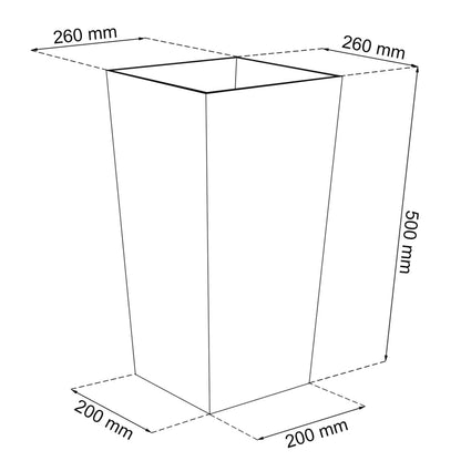 2 Unidades De Macetero Zanvic Urbi 26,6 Litros De Plástico Fower Pot Con Interior Liner 27 X 27 X 50 Cm Blanco_2