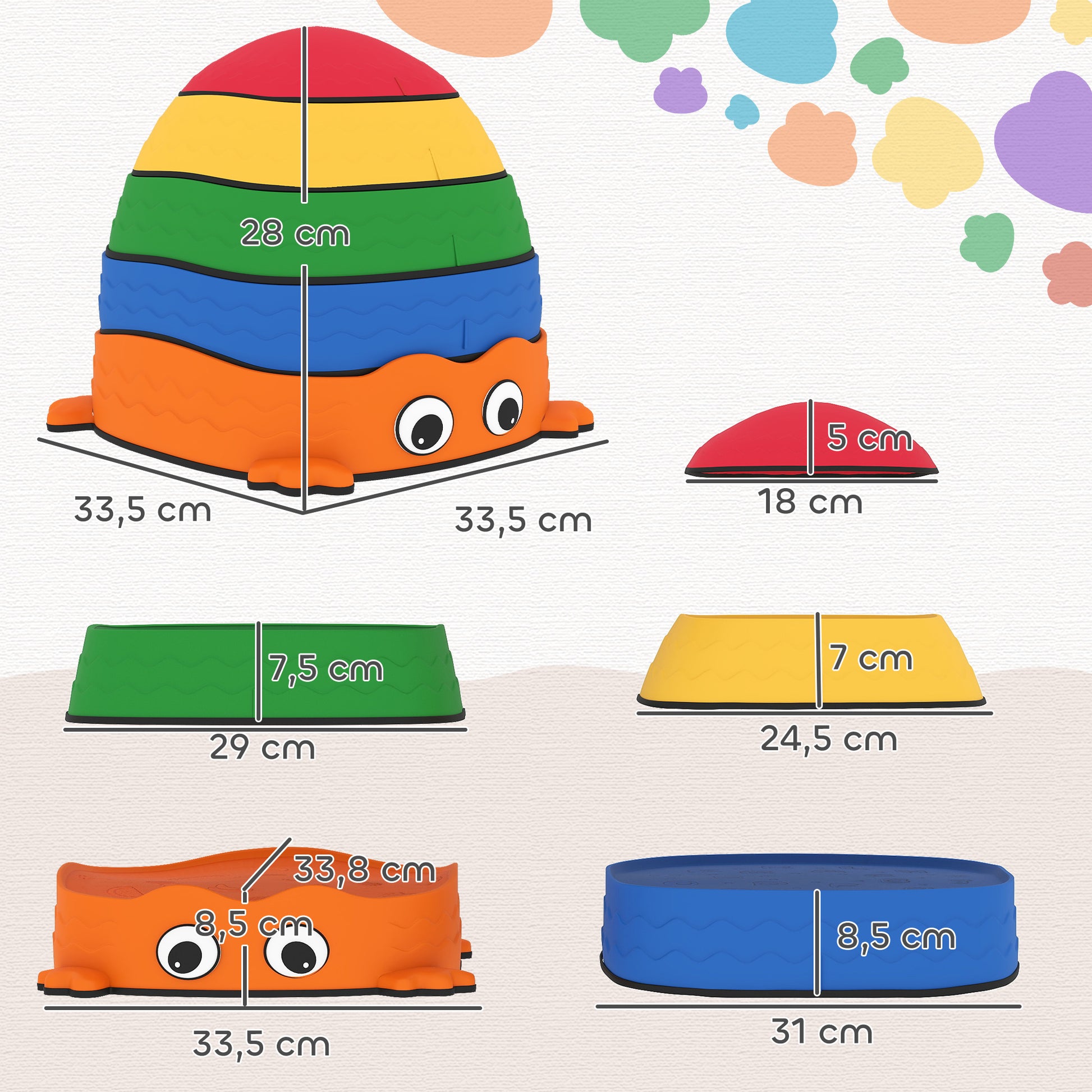Aiyaplay Conjunto De Piedras De Equilibrio Para Niños Apilables De 5 Piezas_2