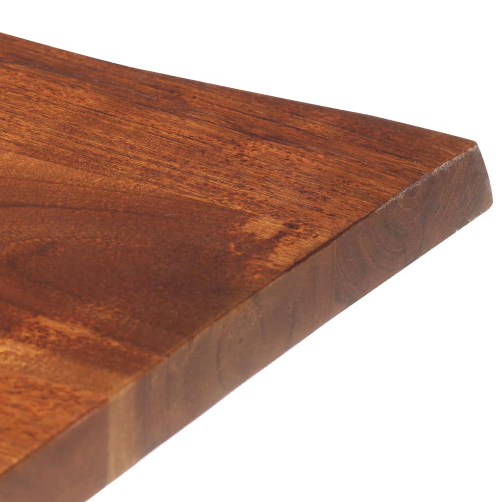 Mesa De Centro Borde Natural Madera Maciza Acacia 60x60x40 Cm_2
