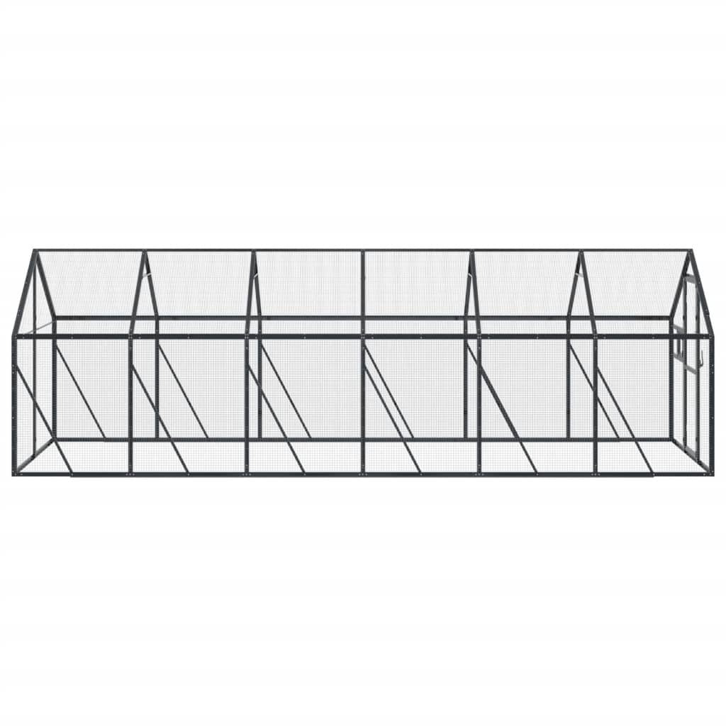 Vidaxl Pajarera De Aluminio Gris Antracita 1,79x6x1,85 M_3