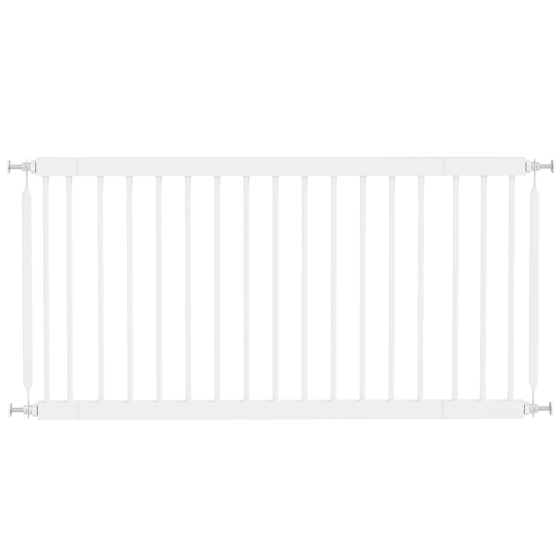 Pawhut Barrera De Seguridad Para Perros Pequeños Extensible 67-93,5 Cm Blanco_0