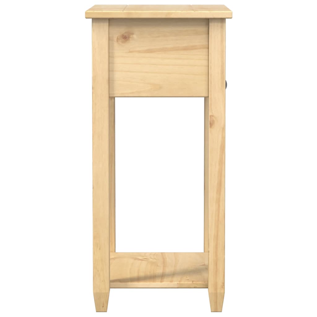 Mesa Consola Corona Madera Maciza De Pino 55x35x73 Cm_3