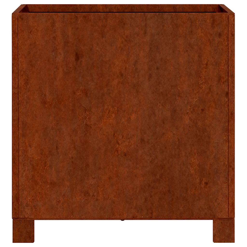 Jardineras Con Patas 2 Uds Acero Corten Oxidado 40x40x40 Cm_5