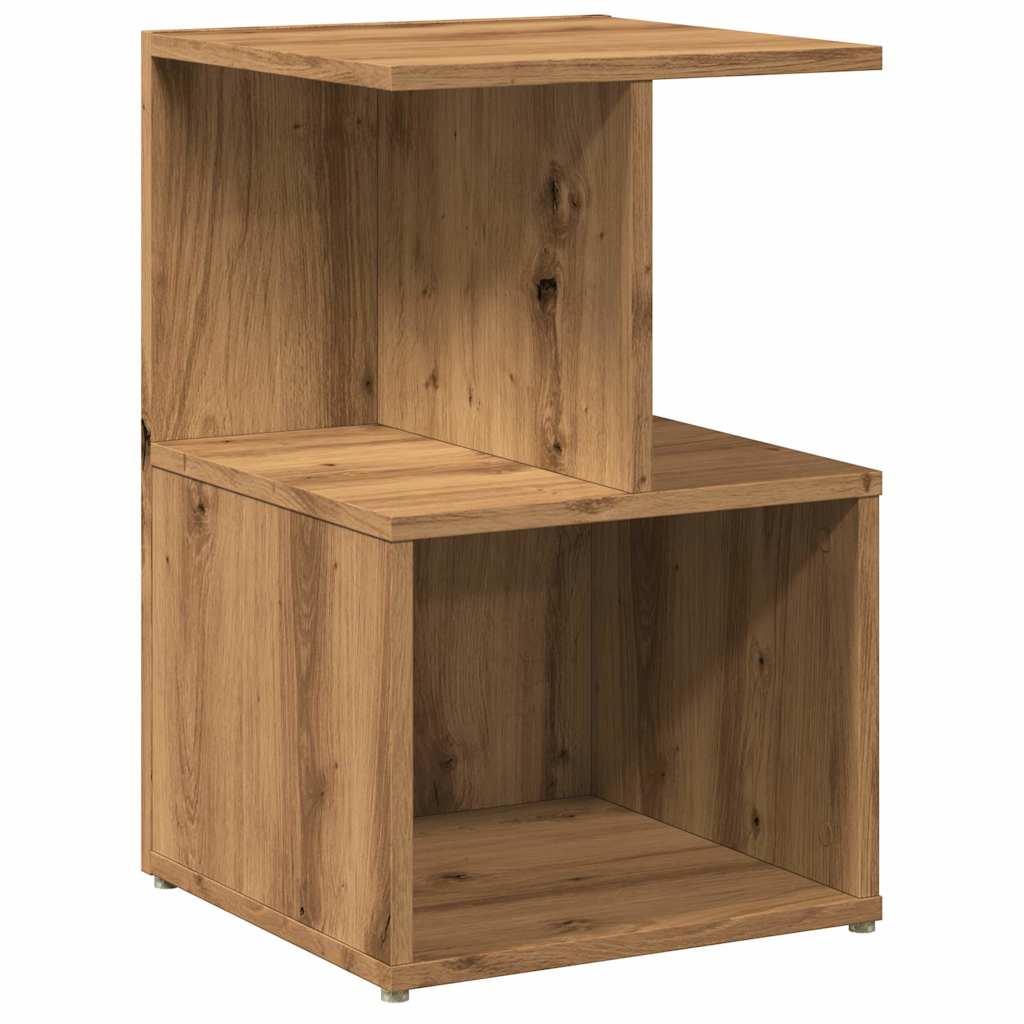 Mesitas De Noche 2 Uds Madera Roble Artisan 35x35x55 Cm_2