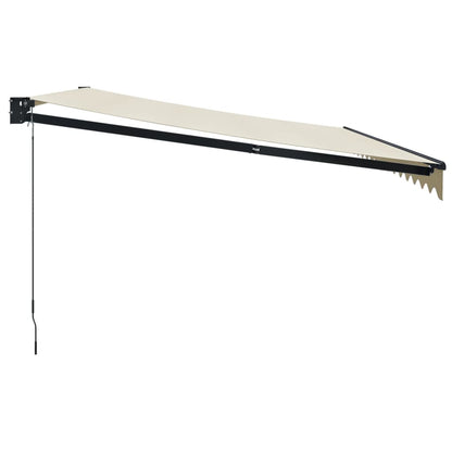 Toldo Retráctil Aluminio Y Tela Color Crema 4,5x3 M_3
