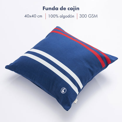 Funda De Cojín 40x40cm 100% Algodón 300gsm Color Azul Marino El Ganso_1