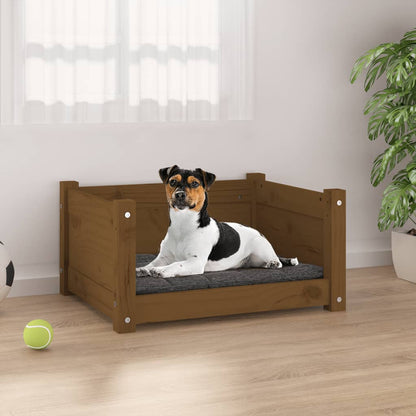 Cama Para Perros Madera Maciza Pino Marrón Miel 55,5x45,5x28 Cm / Vetonek_2