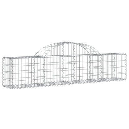 Cestas De Gaviones 2 Uds Forma De Arco Hierro 200x30x40/60 Cm_2