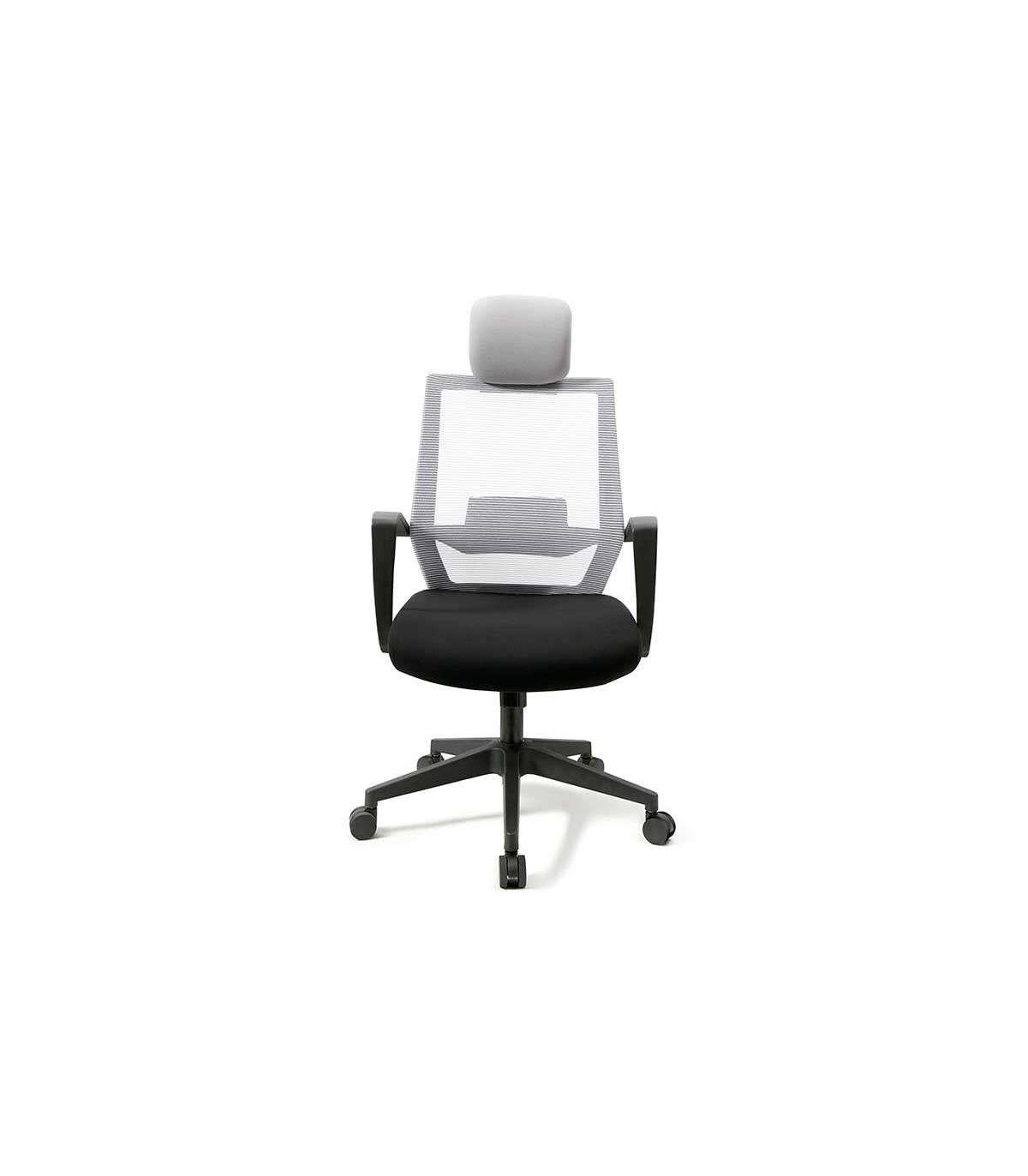 Silla Despacho Giratoria Elevable Acabado Negro/gris 63 Cm(ancho) 117-124 Cm(altura) 51cm(_1